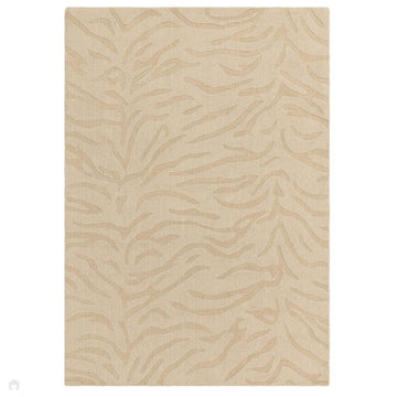Tigra Modern Animal Inspired Textured Hand-Woven Carved Hi-Lo Ribbed Cut & Loop Wool Sand Rug-Asiatic Carpets-Rug Love - The Most Loved Rug Store